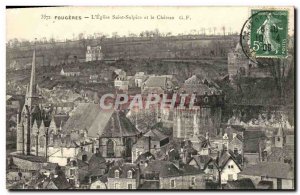 Old Postcard Fougeres The Saint Sulpice Church and the Chateau