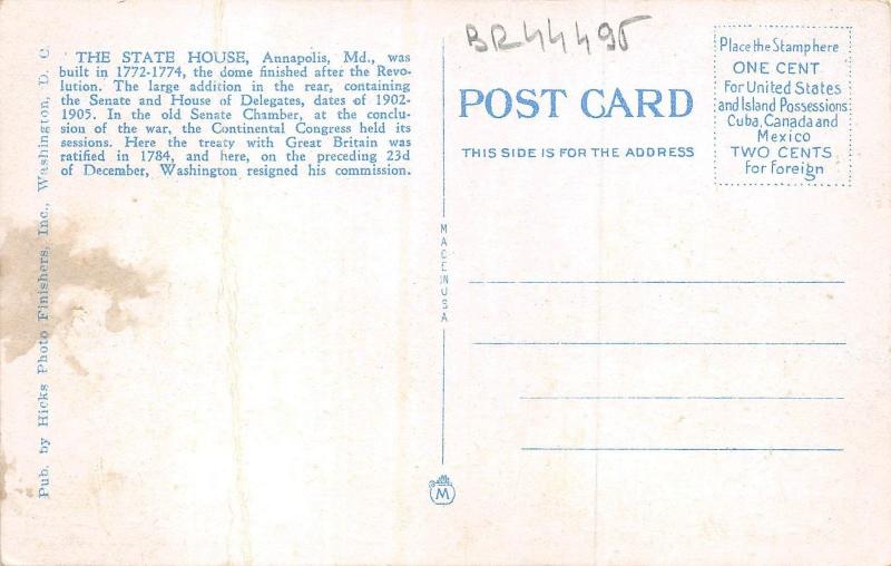 BR44495 State capitol annapolis usa