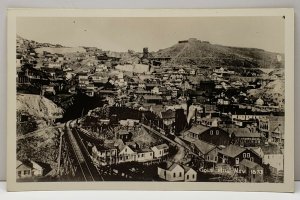 Gold Hill Nevada 1875 Panoramic Birdseye Town View RPPC 1930s Photo Postcard E12