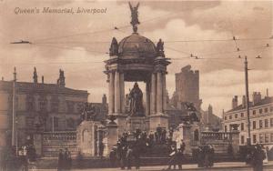 LIVERPOOL UK QUEEN'S MEMORIAL POSTCARD