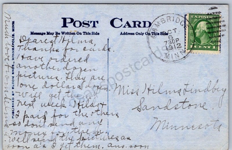 K18/ Cambridge Minnesota RPPC Postcard c1910 Riverside Park 473