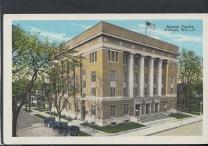 America Postcard - Masonic Temple, Oshkosh, Wisconsin    T9284