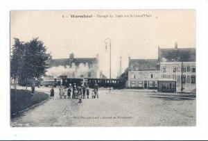 LP05  France, Wormhout, view, postcard, Passage du Train sur