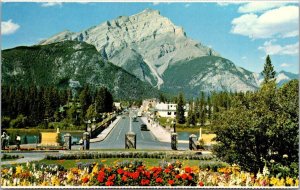 Canada Canadian Rockies Banff Main Street and Cascade Mountain