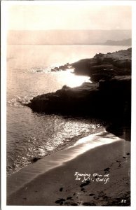 Real Photo Postcar Evening Glow Sunset in La Jolla, San Diego, California~134293