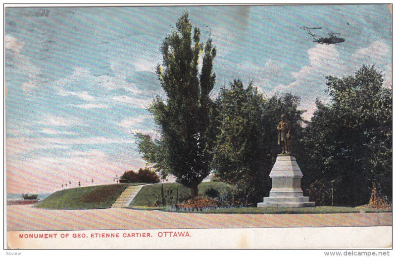 Monument of Geo. Etienne Cartier, OTTAWA, Ontario, Canada, PU-1912