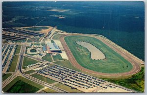 Vtg New Jersey NJ Atlantic City Race Course Track Horse Racing 1950s Postcard