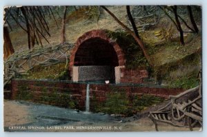 1914 Hendersonville North Carolina Vintage Postcard Crystal Springs Laurel Park