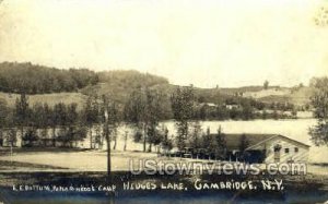 Heuges Lake, Real Photo - Gambridge, New York NY  