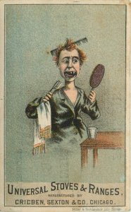 Universal Stoves by Cribben Sexton Co, Chicago Victorian Advertising Trade Card