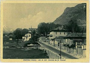 31693 AOSTA province vintage postcard - CHATILLON-