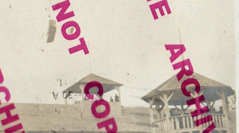 Anamosa IOWA RPPC 1911 AIRPLANE FLYING Plane COUNTY FAIR nr Monticello Marion