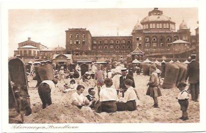 Enjoying the beach by the Kurhaus of Scheveningen in Holland