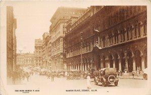 br104540 martin place sidney real photo australia car oldtimer