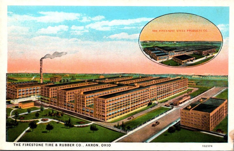 Ohio Akron The Firestone Tire & Rubber Company Curteich