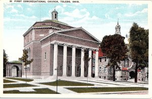 Postcard CHURCH SCENE Toledo Ohio OH AI2638