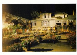 Italian Garden Illuminated, Butchart Gardens Victoria BC, Chrome Postcard