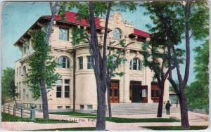 SALT LAKE CITY, UT Utah    PACKARD Public LIBRARY   1911    Postcard
