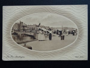 Yorkshire BRIDLINGTON The Pier c1916 Embossed Postcard by G.W.W.B. / Spurr Photo