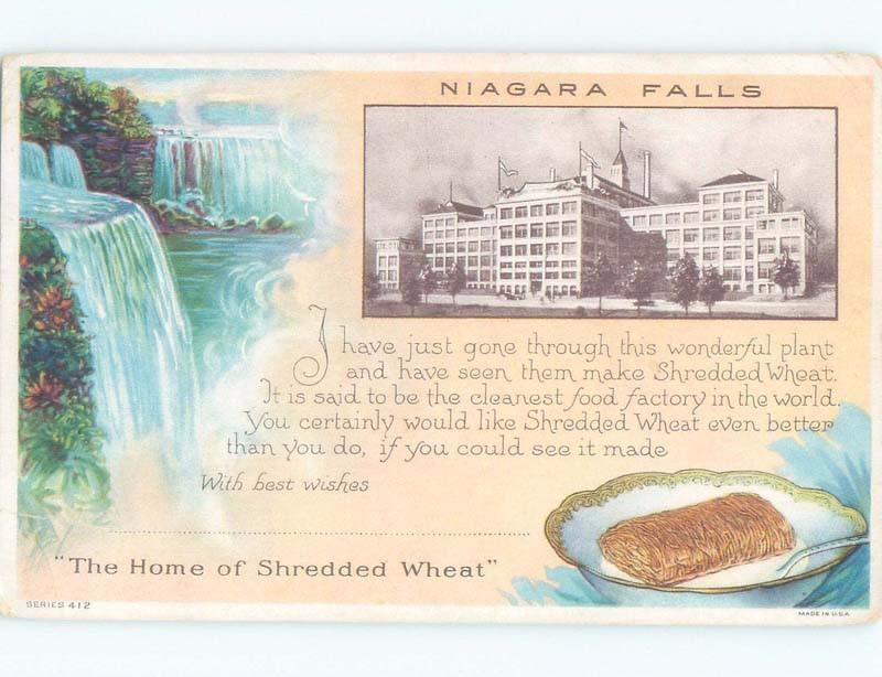 Divided-Back NABISCO SHREDDED WHEAT FACTORY Niagara Falls New York NY E9810