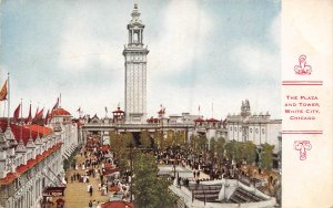 White City Amusement Park Plaza Tower Chicago Illinois 1910c postcard