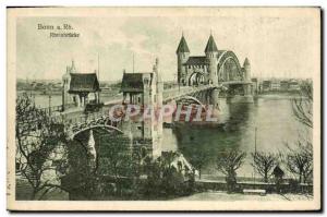 Old Postcard Bonn A Rh Rheinbrucke