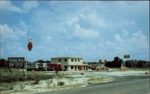 Fanning Springs Florida FL Shacks 19 Super Truck Stop Trucks Vintage Postcard