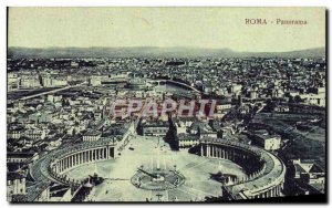 Old Postcard Panorama Roma