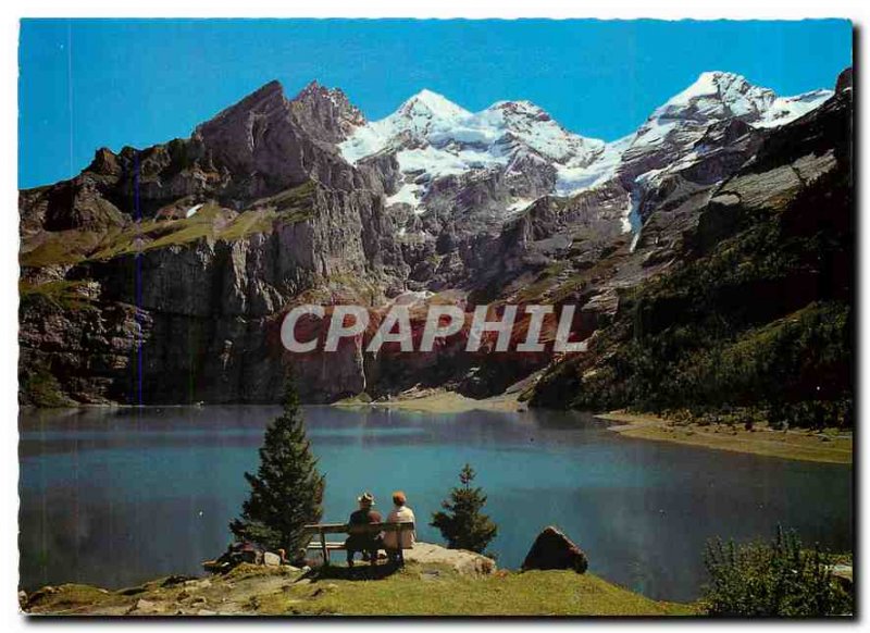 Modern Postcard Am Oeschinensee bei Kandersteg
