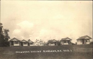 Rockland ME Saunders Cabins c1920s Real Photo Postcard