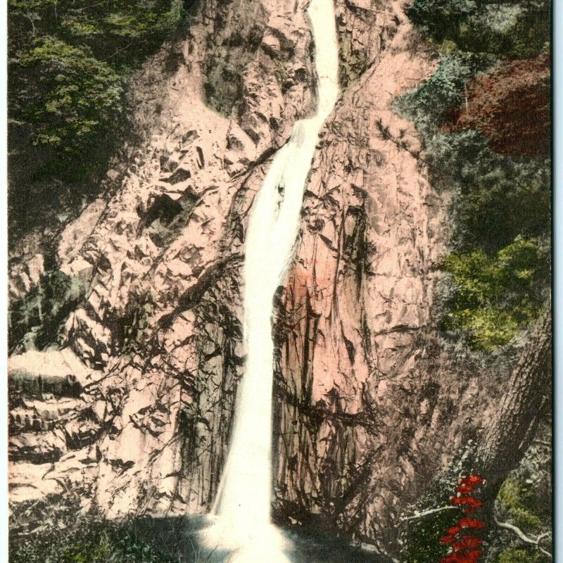 c1910s Kobe, Japan Nunobiki Waterfall Unposted Postcard Hand Colored Paint A51