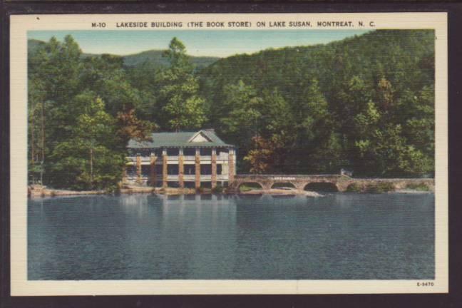 Book Store Lake Susan Montreat NC Postcard 4042