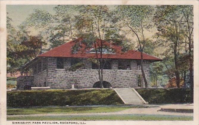 Illinois Rockford Sinnissippi Park Pavilion 1920