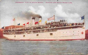 Steamer City of South Haven Michigan 1914 postcard