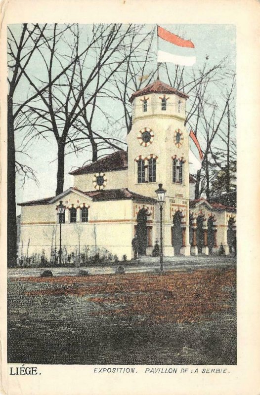 Liège Exposition Pavillon De La Serbie Belgium 1905 Vintage Postcard