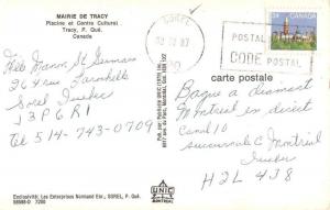 Tracy Quebec Canada Mairie De Tracy Multiview Vintage Postcard J77245