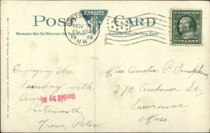 Portsmouth NH Piscataqua River View c1910 Postcard