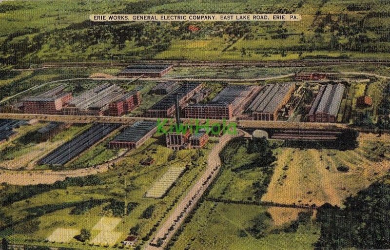 Postcard Erie Works General Electric Co East lake Road Erie PA