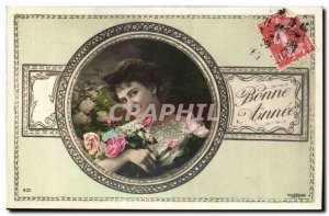 Fantasy - Women - Bonnee years - pink - Old Postcard