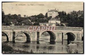 Old Postcard Guillon Bridge and the Castle