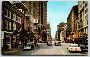 Playhouse Square Looking West Cleveland Ohio OH Avenue Entertainment Postcard