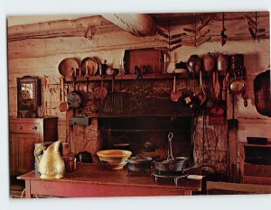 Postcard Fireplace Rutledge Tavern New Salem Illinois USA