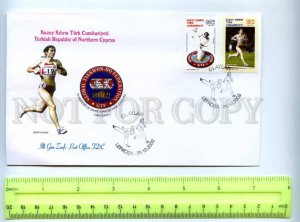 409999 Turkish Northern Cyprus 2002 year First Day COVER sport karate run