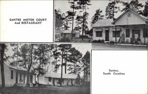 Santee South Carolina SC Motor Court and Restaurant Vintage Postcard