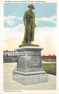 Colonel William Prescott Statue - Charlestown, Massachusetts MA  