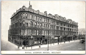 Royal Avenue Hotel Belfast Custom House O'Connell Street Forecourt Postcard