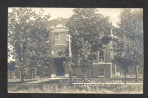 RPPC STROMSBURG NEW HIGH SCHOOL BUILDING 1911 VINTAGE REAL PHOTO POSTCARD