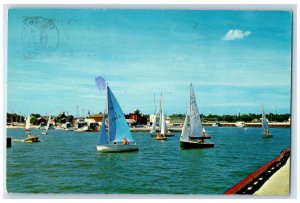 1974 Sailboat Icelandic Settlement Gimli Manitoba Canada Posted Vintage Postcard