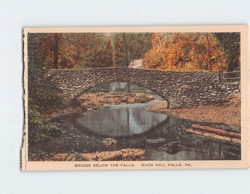 Postcard Bridge Below The Falls Buck Hill Falls Pennsylvania USA