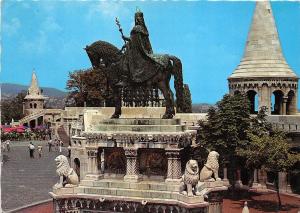 B28365 Budapest Statue of St Stephan  hungary